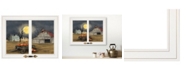 Trendy Decor 4U Harvest Moon by Billy Jacobs, Ready to hang Framed Print, White Window-Style Frame, 19" x 15"